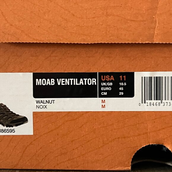 Merrell Moab Ventilator Hiking Shoes - Size 11 - Walnut